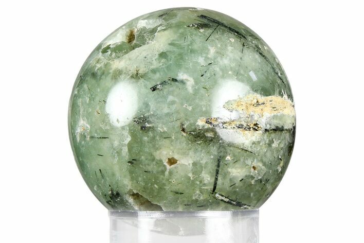 Polished Prehnite With Epidote Sphere #369441